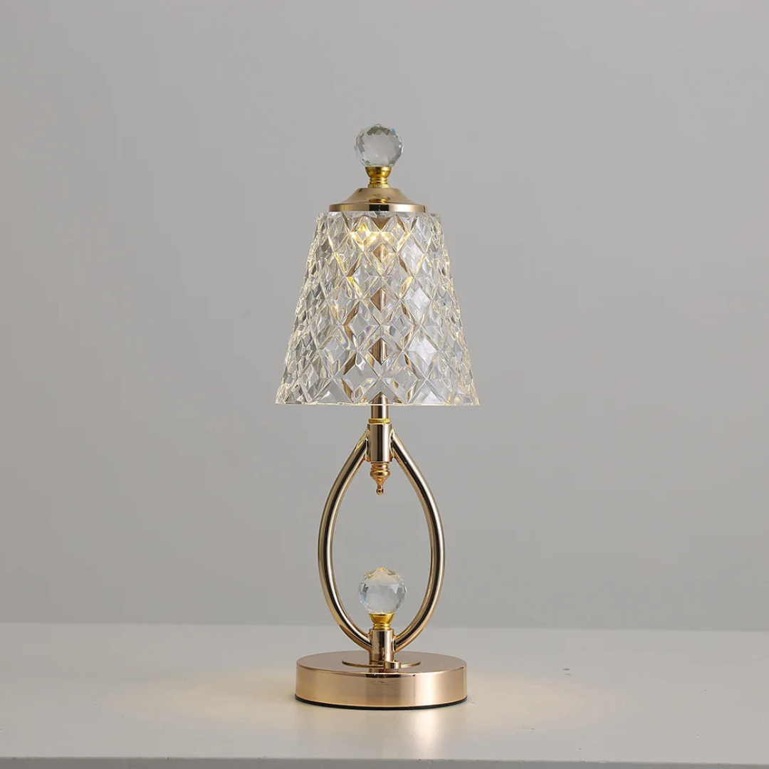 Vintage Tafellamp met Kristal – Luxe Ontwerp en Sfeervolle Verlichting