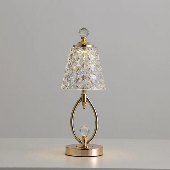 Vintage Tafellamp met Kristal – Luxe Ontwerp en Sfeervolle Verlichting