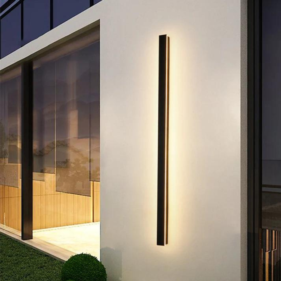 Zwarte LED Wandlamp voor Tuin en Hal met Modern Design