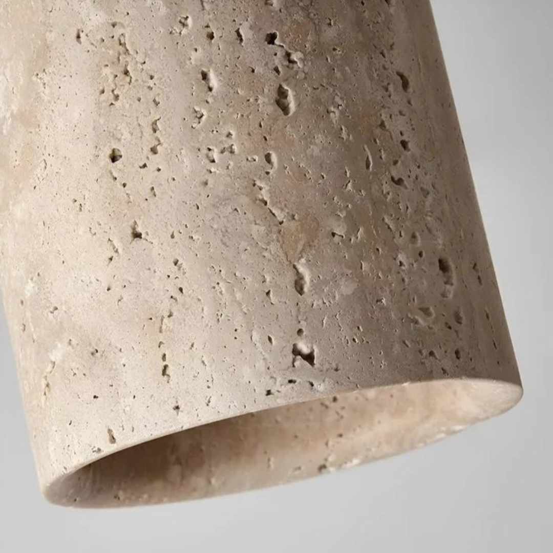 Ronde plafondlamp met Wabi Sabi design - Japanse stijl, natuurlijke materialen