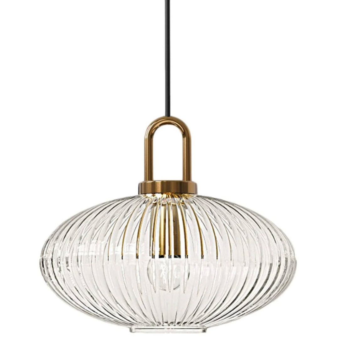 Vintage Art Deco Glazen Hanglamp – Klassiek en Stijlvol Ontwerp