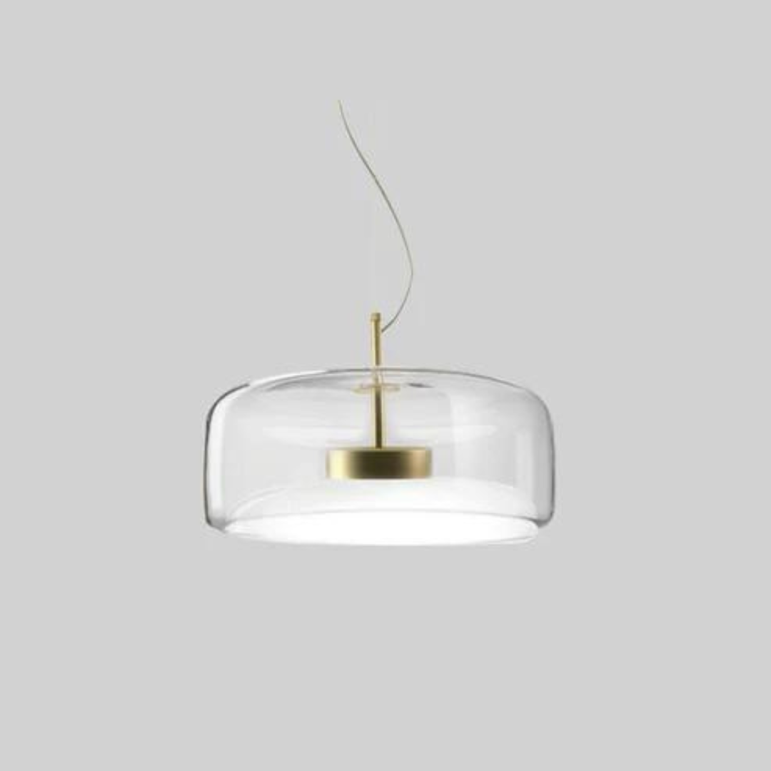 Retro LED hanglampen met gouden metalen en glazen afwerking