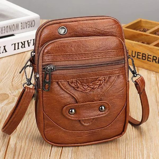 Vintage Leren Crossbody Tas