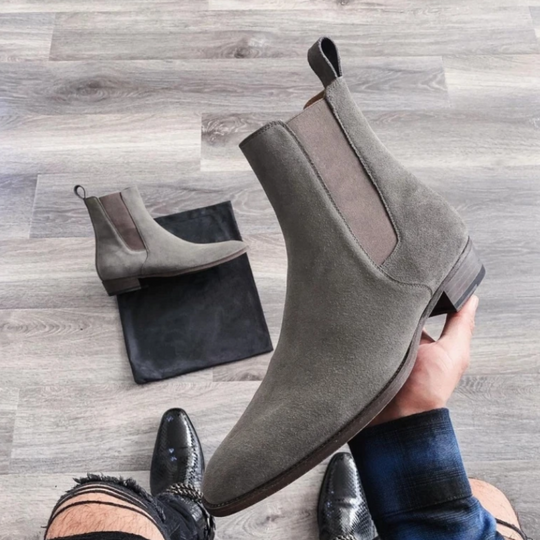 Hoogwaardige Suède Chelsea Boots voor Heren – Stijlvol met Elastische Inzet