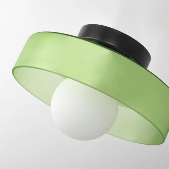 Moderne ronde plafondlamp met slank design en praktische functies