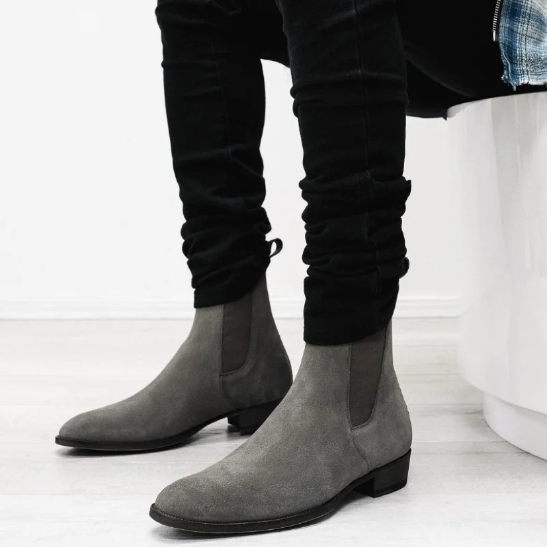 Hoogwaardige Suède Chelsea Boots voor Heren – Stijlvol met Elastische Inzet