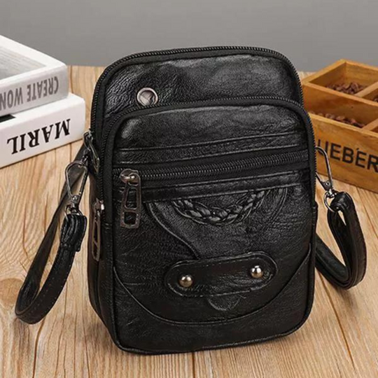 Vintage Leren Crossbody Tas