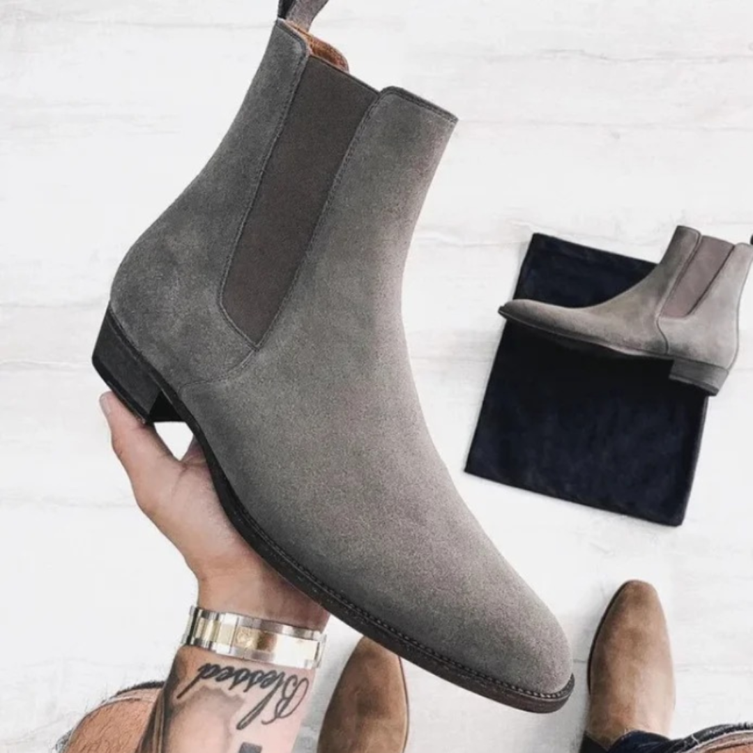 Hoogwaardige Suède Chelsea Boots voor Heren – Stijlvol met Elastische Inzet