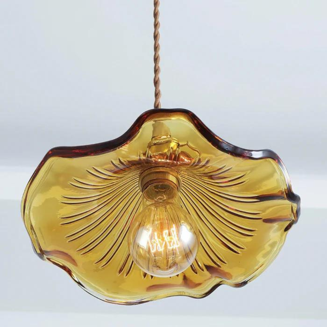 Elegante hanglamp met bloemendessin en verstelbare ophanglengte