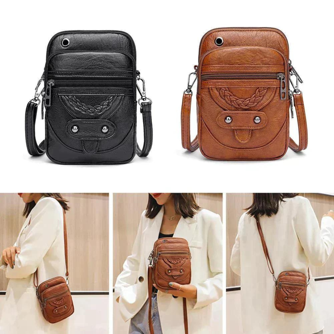 Vintage Leren Crossbody Tas