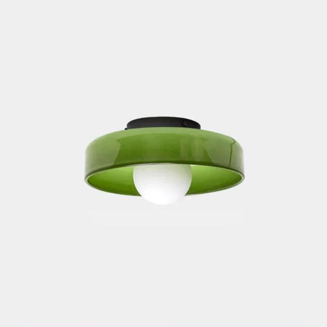 Moderne ronde plafondlamp met slank design en praktische functies