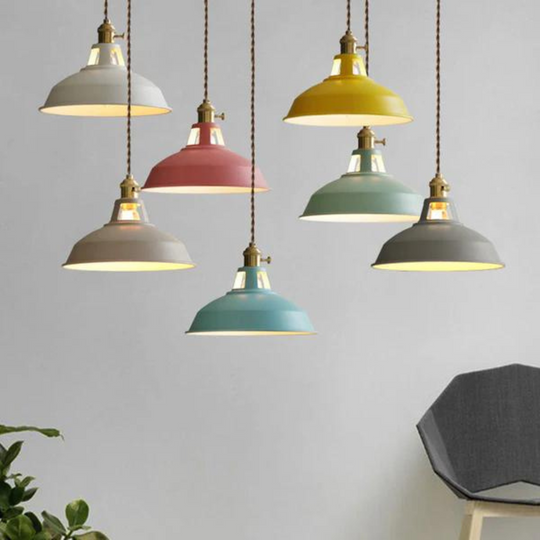 Industriële Hanglamp van Metaal met Retro Design en Verstelbare Ketting