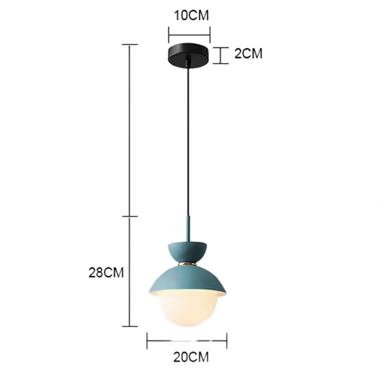 Hanglamp met glazen kap - Modern en Scandinavisch design