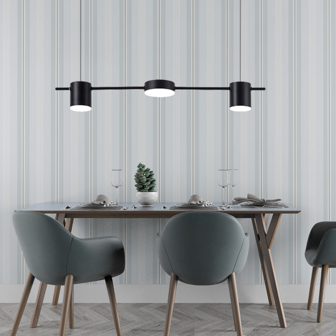 Moderne Aluminium Hanglamp met Drie of Vijf Lampen