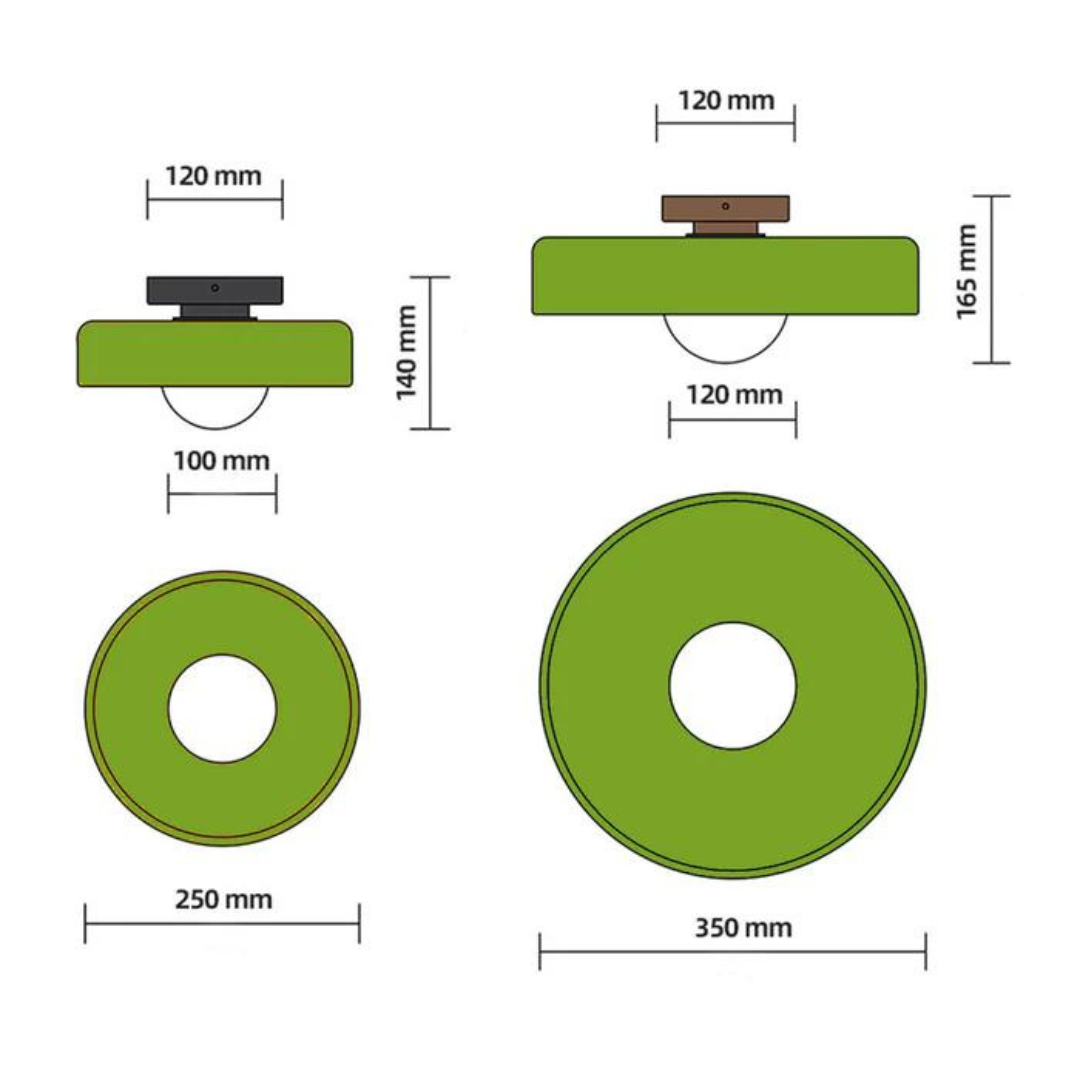 Moderne ronde plafondlamp met slank design en praktische functies