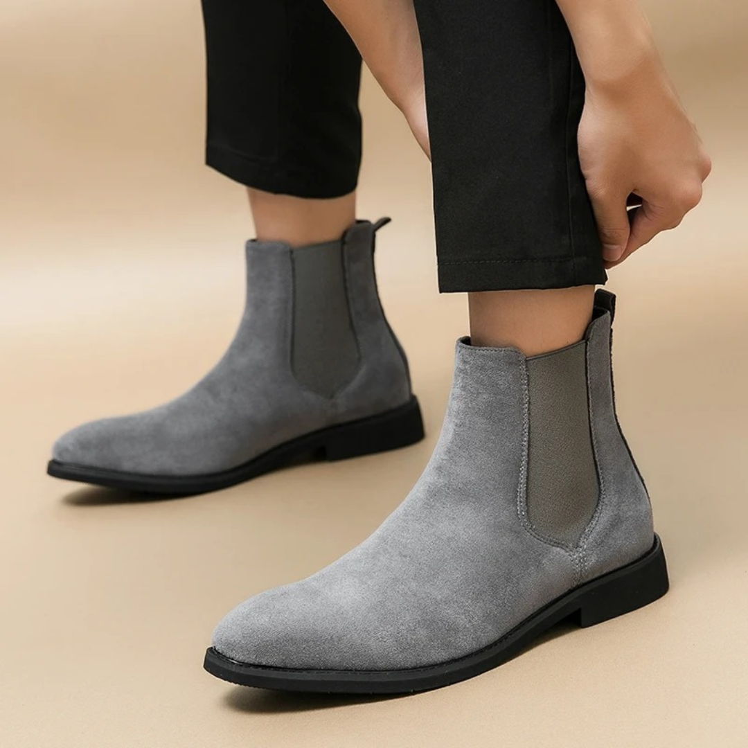 Hoogwaardige Suède Chelsea Boots voor Heren – Stijlvol met Elastische Inzet