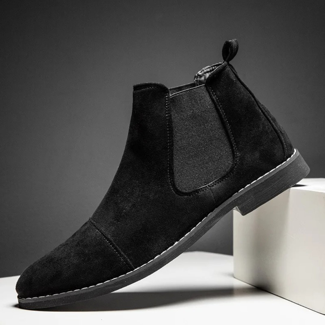 Moderne Suède Chelsea Boots voor Heren met Comfortabele Zool