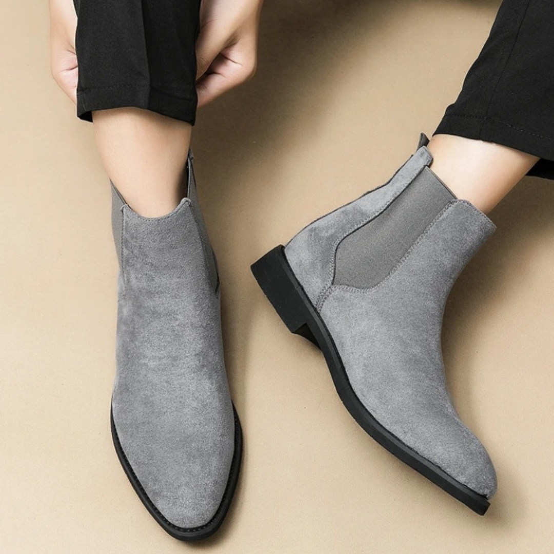 Hoogwaardige Suède Chelsea Boots voor Heren – Stijlvol met Elastische Inzet