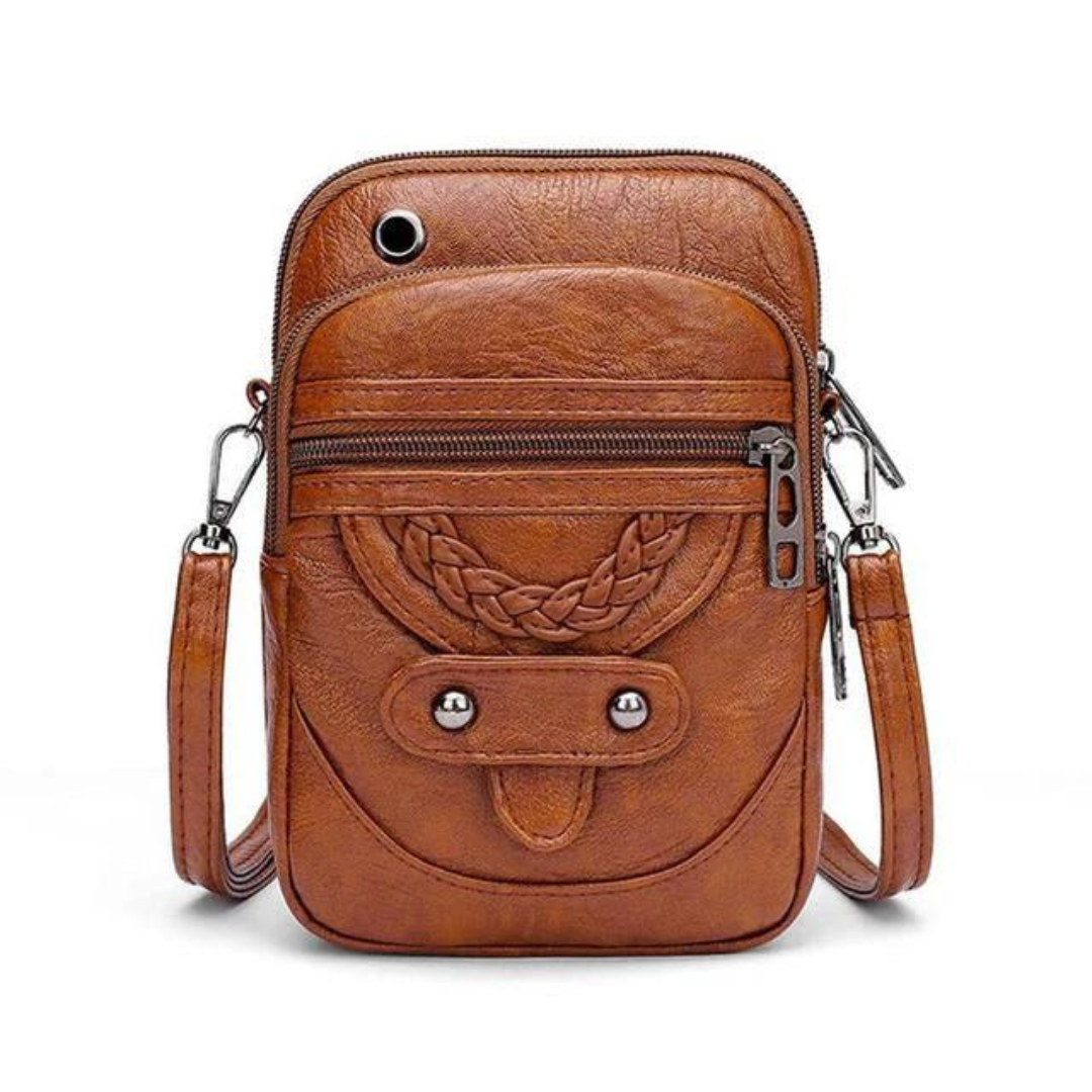 Vintage Leren Crossbody Tas