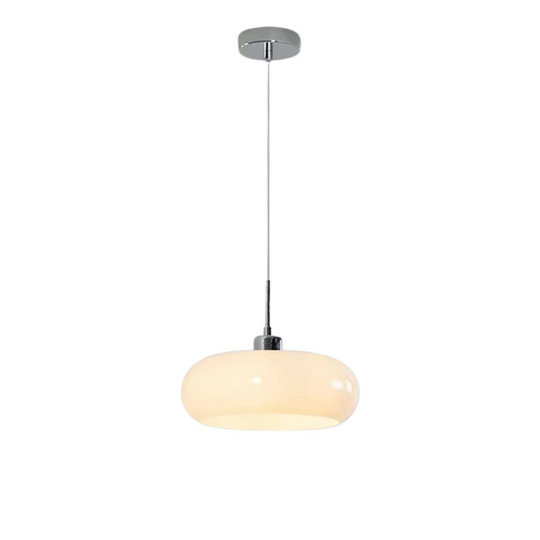 Moderne glazen hanglamp met dimbare LED-verlichting