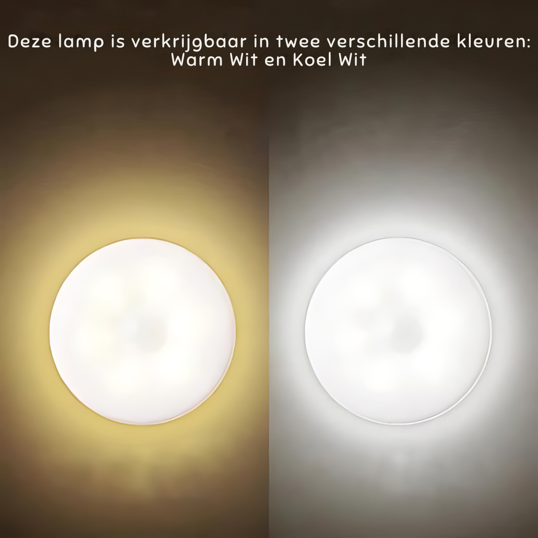 Ronde LED lamp met bewegingssensor - oplaadbaar en energiezuinig