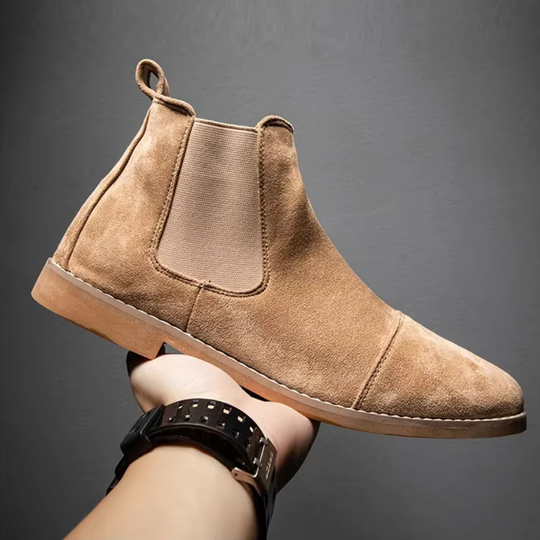 Moderne Suède Chelsea Boots voor Heren met Comfortabele Zool