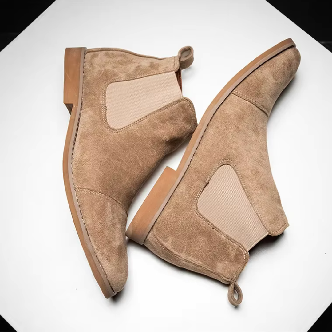 Moderne Suède Chelsea Boots voor Heren met Comfortabele Zool