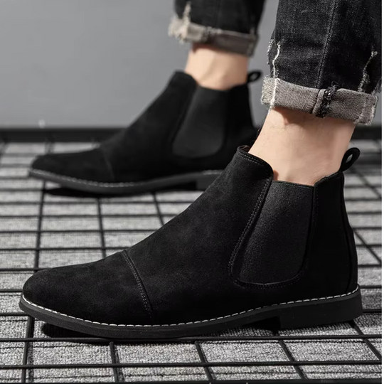 Moderne Suède Chelsea Boots voor Heren met Comfortabele Zool