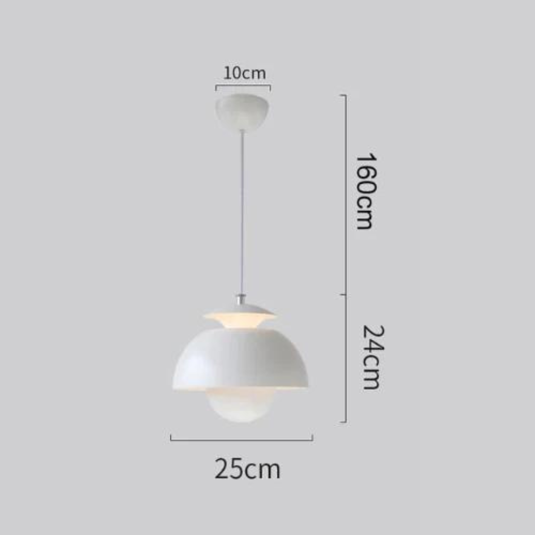 Moderne plafondlamp met verstelbare ringen en dimbare LED-verlichting