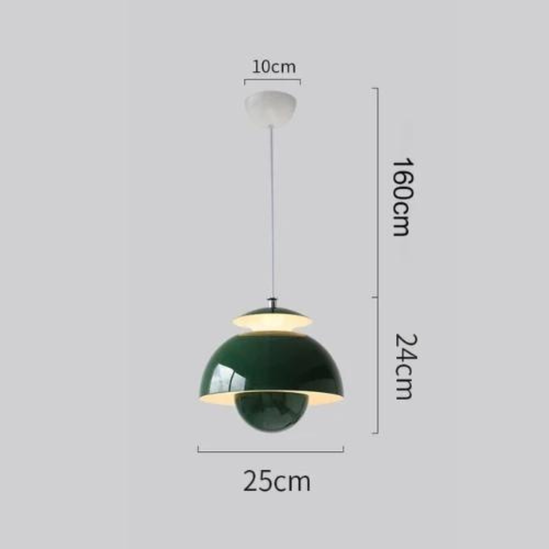 Moderne plafondlamp met verstelbare ringen en dimbare LED-verlichting