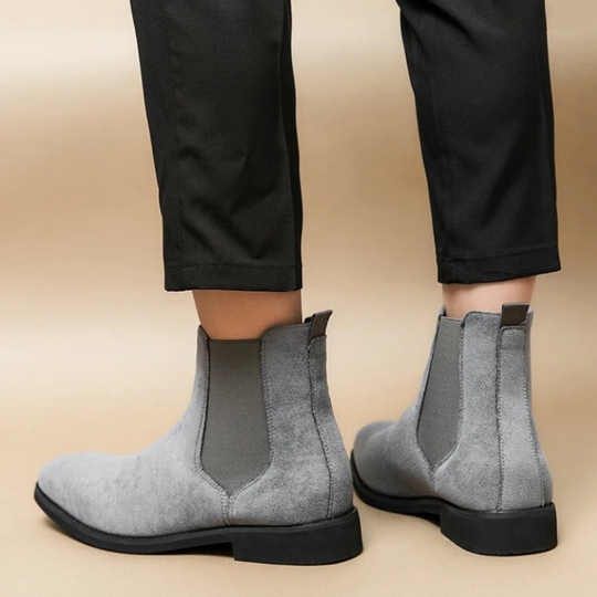 Hoogwaardige Suède Chelsea Boots voor Heren – Stijlvol met Elastische Inzet