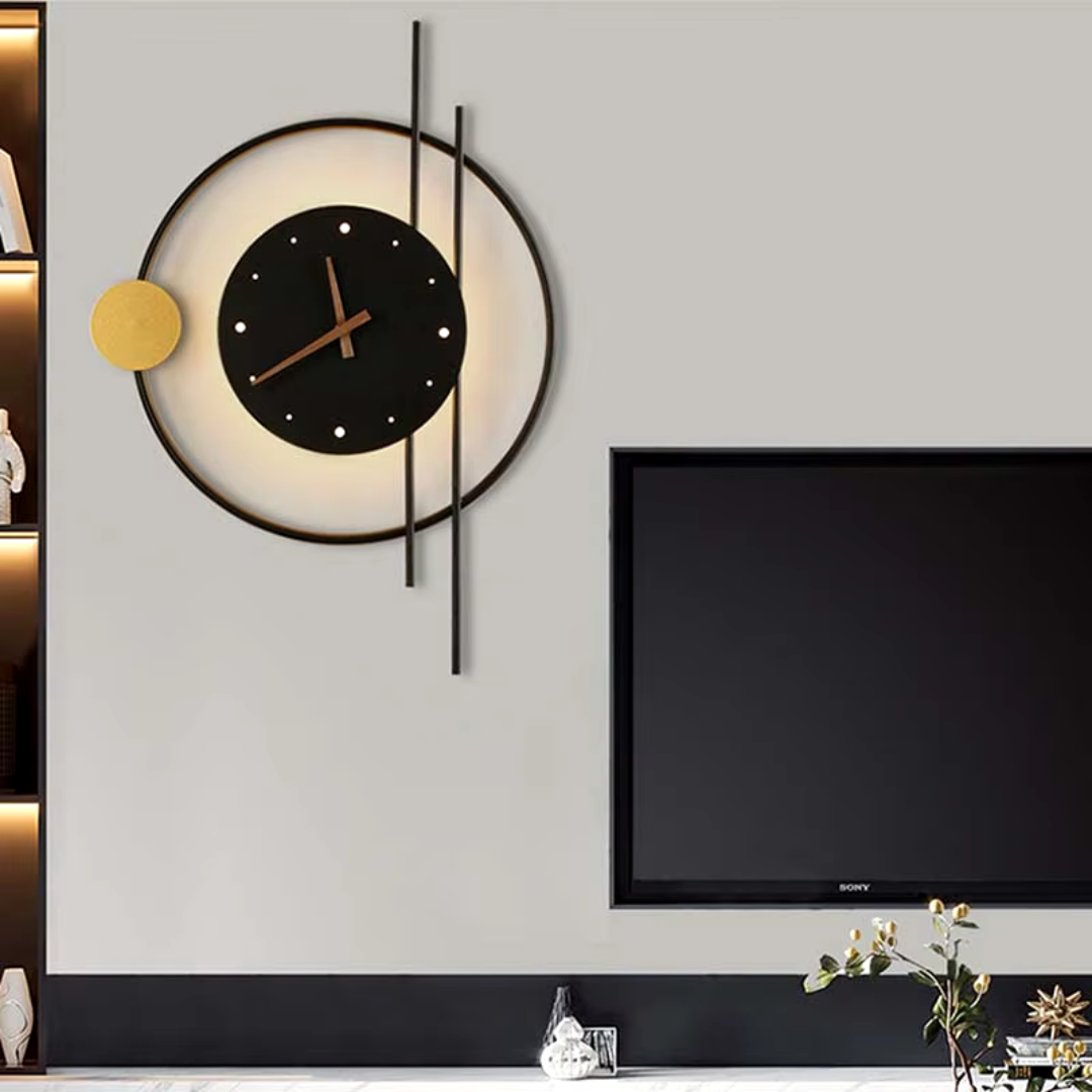 Moderne LED Wandlamp met Zwart/Goud Metaal en Acryl – Ideaal voor Slaap- of Woonkamer