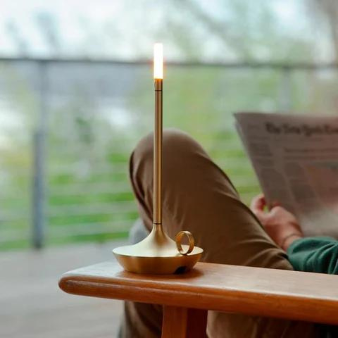 Slanke Kandelaarlamp met Dimbaar Licht en USB-oplaadfunctie