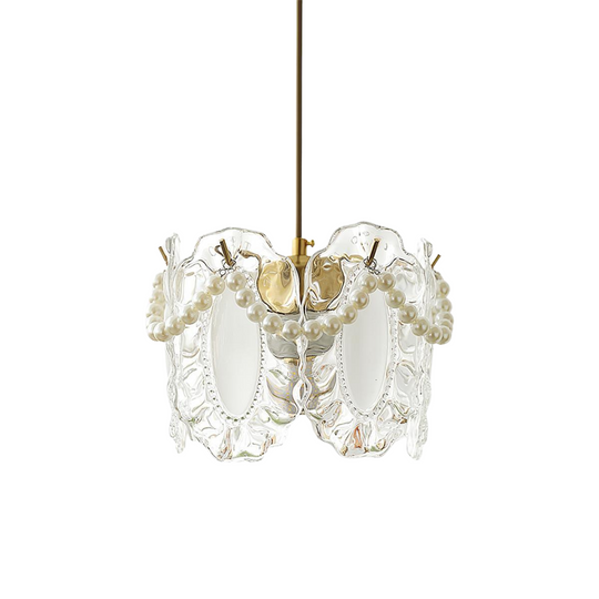 Glazen Hanglamp met Bloemmotief - Elegant en Uniek Design