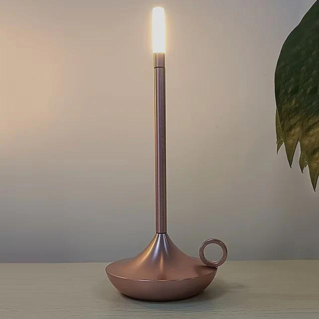 Slanke Kandelaarlamp met Dimbaar Licht en USB-oplaadfunctie