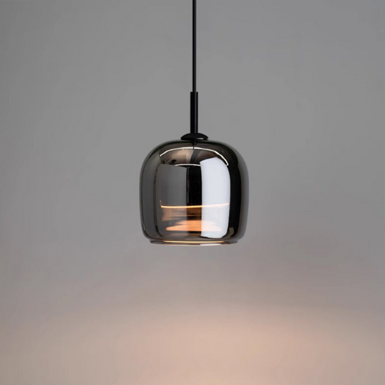 Scandinavische hanglamp - Zwart glas, modern design met LED-verlichting