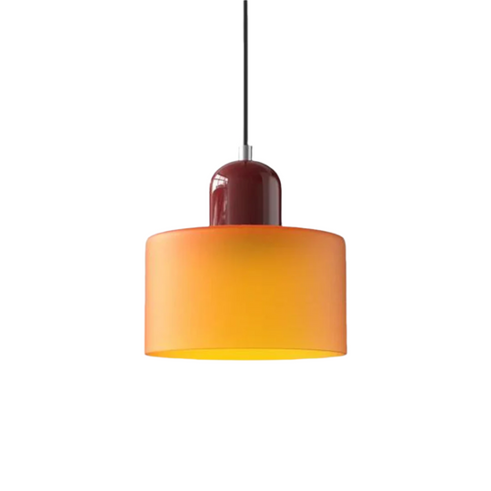 Moderne cilinder glazen hanglamp met orb-ontwerp