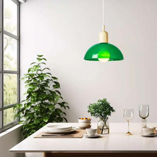 Stijlvolle Glazen Hanglamp met Levendig Design - Elegant en Tijdloos