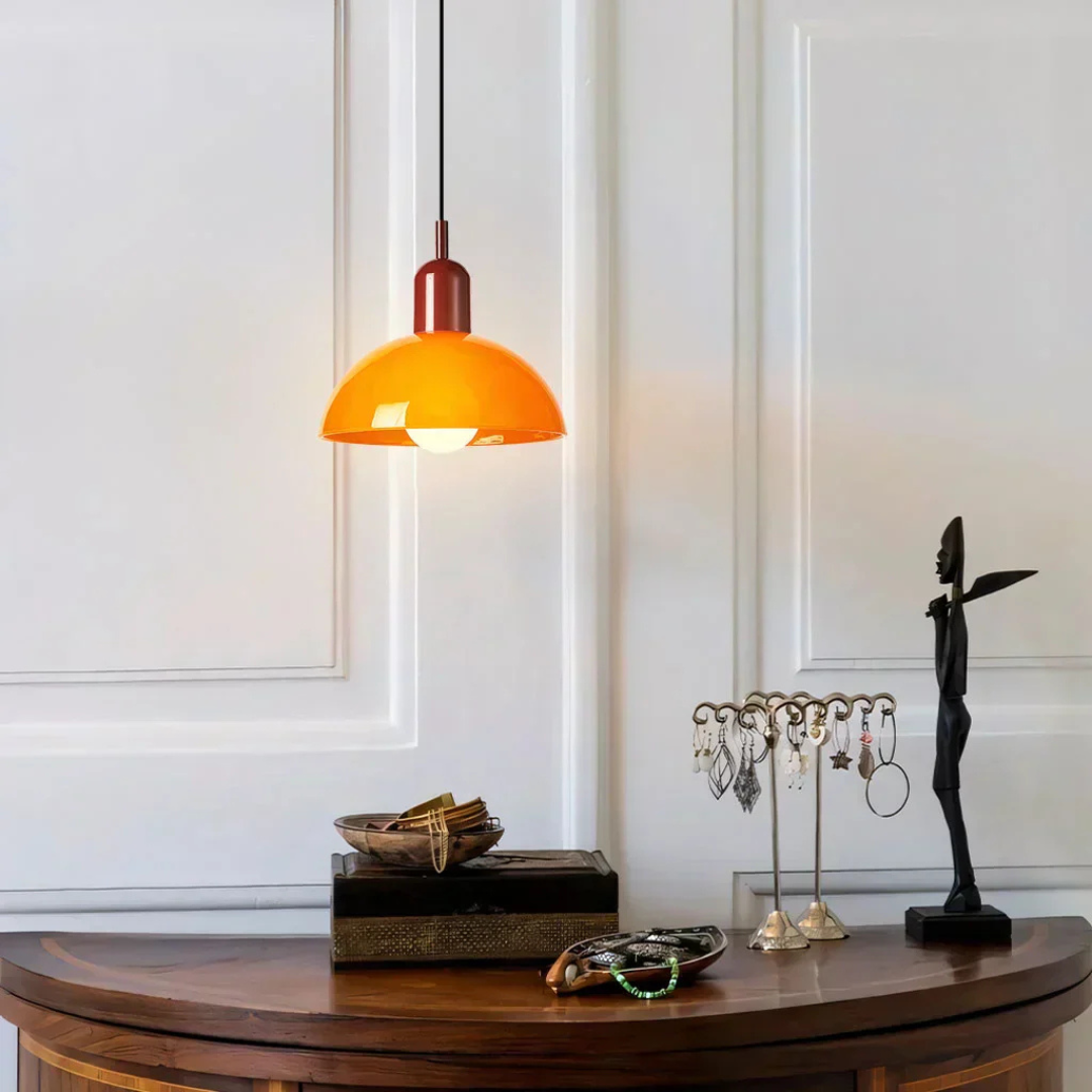 Stijlvolle Glazen Hanglamp met Levendig Design - Elegant en Tijdloos