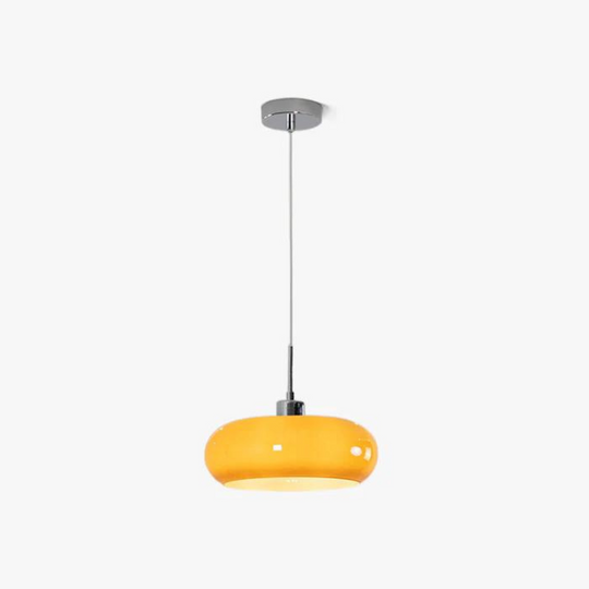 Moderne glazen hanglamp met dimbare LED-verlichting