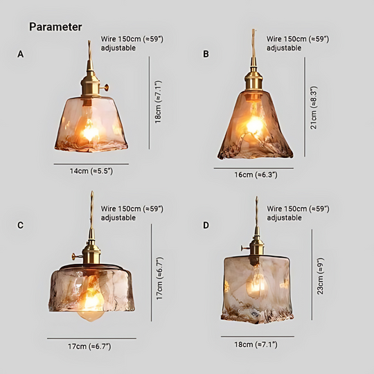 Retro LED Hanglamp van Metaal en Glas voor Slaapkamer en Woonkamer