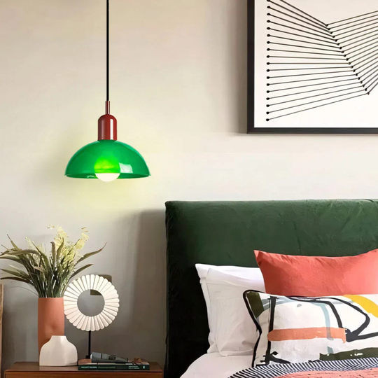 Stijlvolle Glazen Hanglamp met Levendig Design - Elegant en Tijdloos