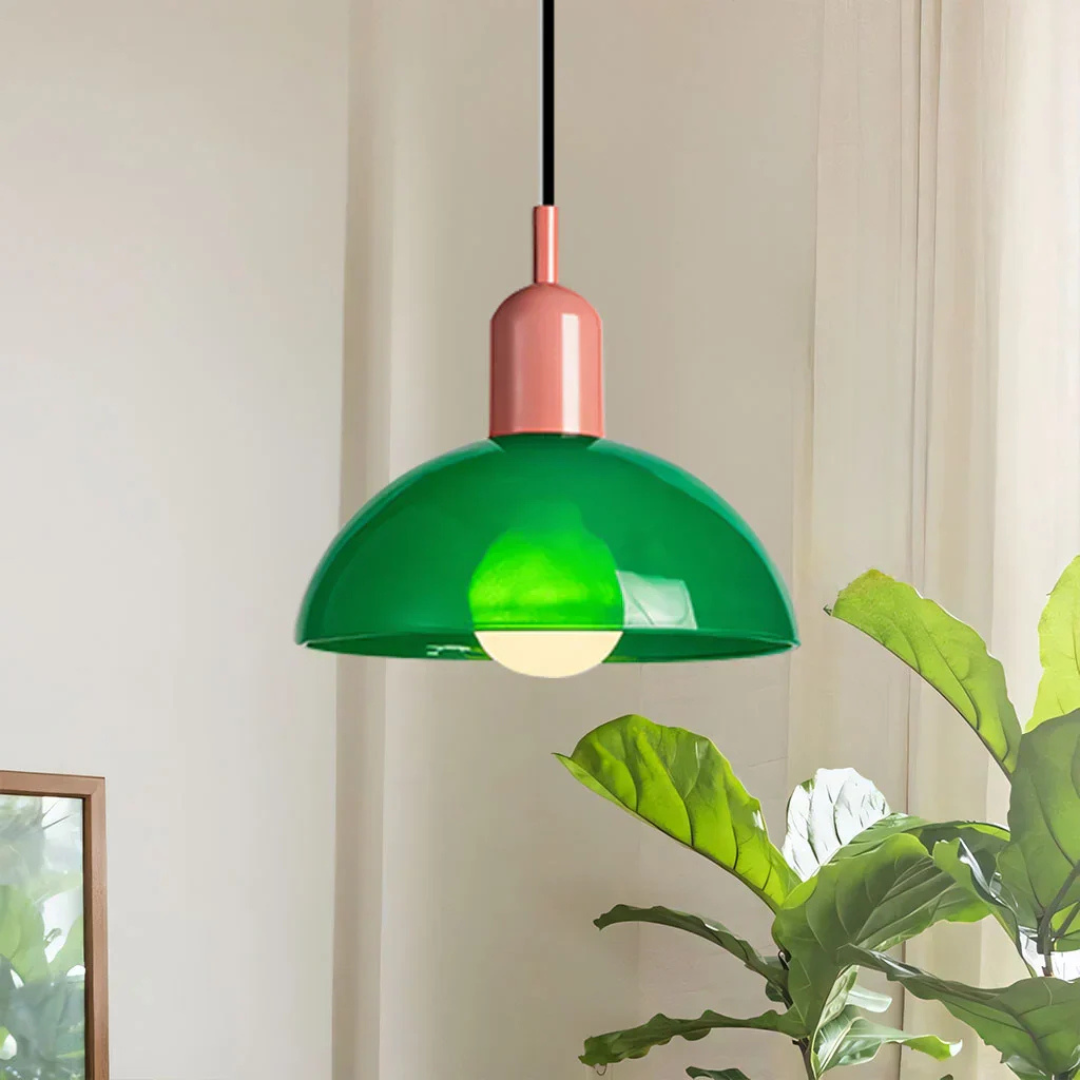 Stijlvolle Glazen Hanglamp met Levendig Design - Elegant en Tijdloos