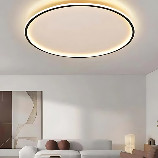 Moderne Ronde LED Plafondlamp van Metaal en Acryl voor Woonkamer