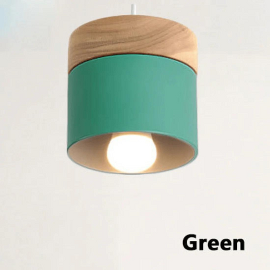 Moderne plafondlamp in hout en metaal met opvallend design