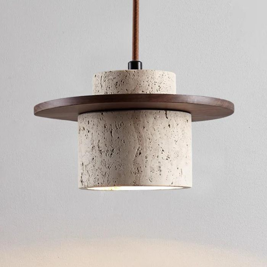 Hanglamp van Travertin met Natuurlijke Elegantie