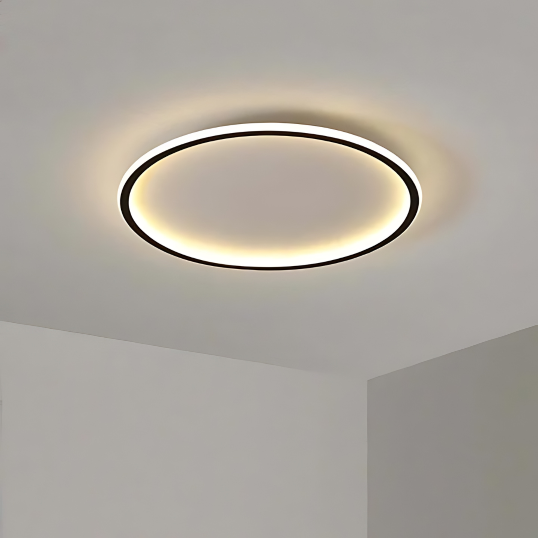 Moderne Ronde LED Plafondlamp van Metaal en Acryl voor Woonkamer