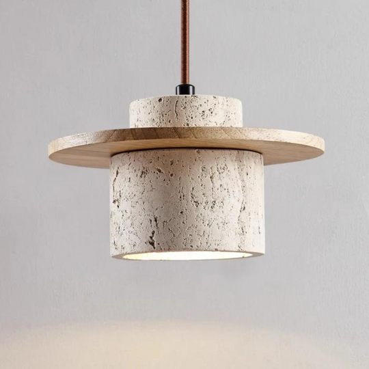 Hanglamp van Travertin met Natuurlijke Elegantie