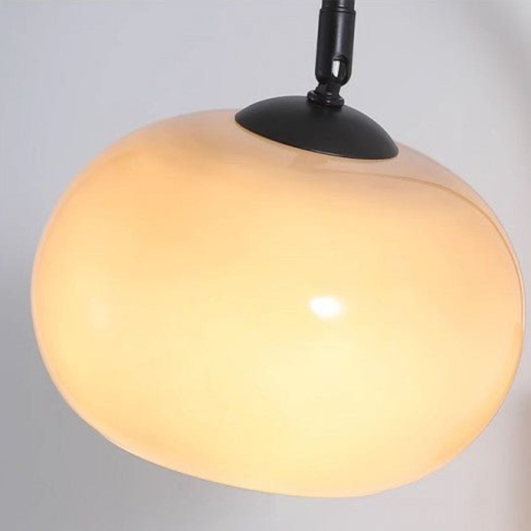 Bauhaus Draaibare Wandlamp met Glazen Kap