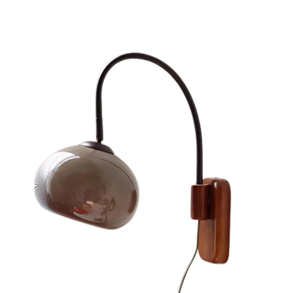 Bauhaus Draaibare Wandlamp met Glazen Kap